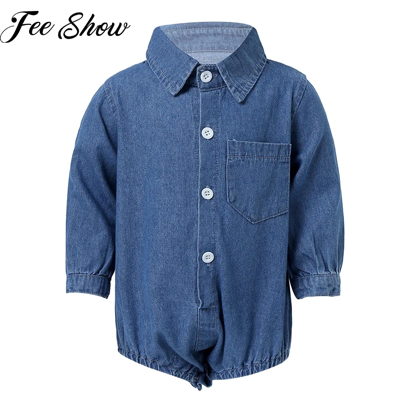 New Infant Baby Boy Clothes Soft Denim Romper One Piece Playsuit Toddler Kids Long Sleeve Cowboy Jumpsuit Bodysuit Outfits 0-24M
New Infant Baby Boy Clothes Soft Denim Romper One Piece Playsuit Toddler Kids Long Sleeve Cowboy Jumpsuit Bodysuit Outfits 0-24M