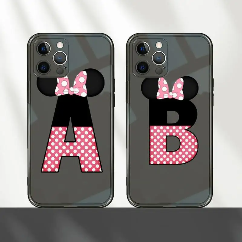 cute Cartoon mouse bow 26 letters Phone Case For iPhone 12 11 8 7 mini pro X XS XR MAX Plus Black Transparent Cover
cute Cartoon mouse bow 26 letters Phone Case For iPhone 12 11 8 7 mini pro X XS XR MAX Plus Black Transparent Cover