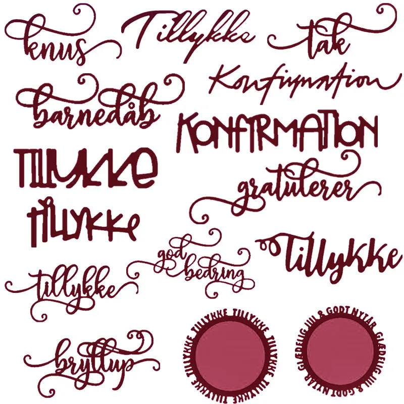 Cheapest Popular Danish Words Metal Cutting Dies 20 Pieces For DIY Scrapbooking Paper Cards Crafts Dies New 2019
Cheapest Popular Danish Words Metal Cutting Dies 20 Pieces For DIY Scrapbooking Paper Cards Crafts Dies New 2019