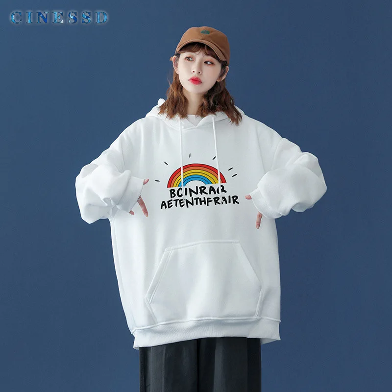 Rainbow Printed Sweater Women's Autumn Korean Loose Hoodie Ins Versatile Casual Lazy Coat sweatshirt
Rainbow Printed Sweater Women's Autumn Korean Loose Hoodie Ins Versatile Casual Lazy Coat sweatshirt