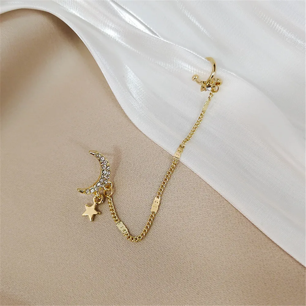 1pc Simple Moon Star Rhinestone Long Chain Earrings For Women Shine Sun Crescent Geometric Tassel Piercing Earring Party Jewelry
1pc Simple Moon Star Rhinestone Long Chain Earrings For Women Shine Sun Crescent Geometric Tassel Piercing Earring Party Jewelry