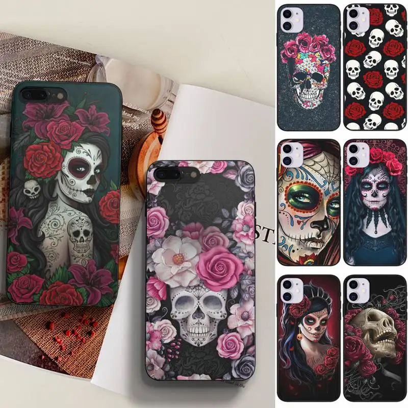 Catrina Beautiful Rose Girl Skull Art Phone Case Fundas Shell Cover For Iphone 6 6s 7 8 Plus Xr X Xs 11 12 13 Mini Pro Max
Catrina Beautiful Rose Girl Skull Art Phone Case Fundas Shell Cover For Iphone 6 6s 7 8 Plus Xr X Xs 11 12 13 Mini Pro Max