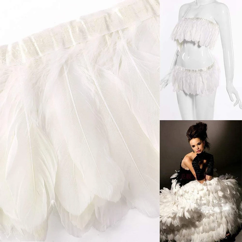 2M Wedding Goose Feathers Ribbon Natural Crafts Feathers Trim Needlework Plumes Sewing Clothing DIY Party Decoratione 15-20cm
2M Wedding Goose Feathers Ribbon Natural Crafts Feathers Trim Needlework Plumes Sewing Clothing DIY Party Decoratione 15-20cm
