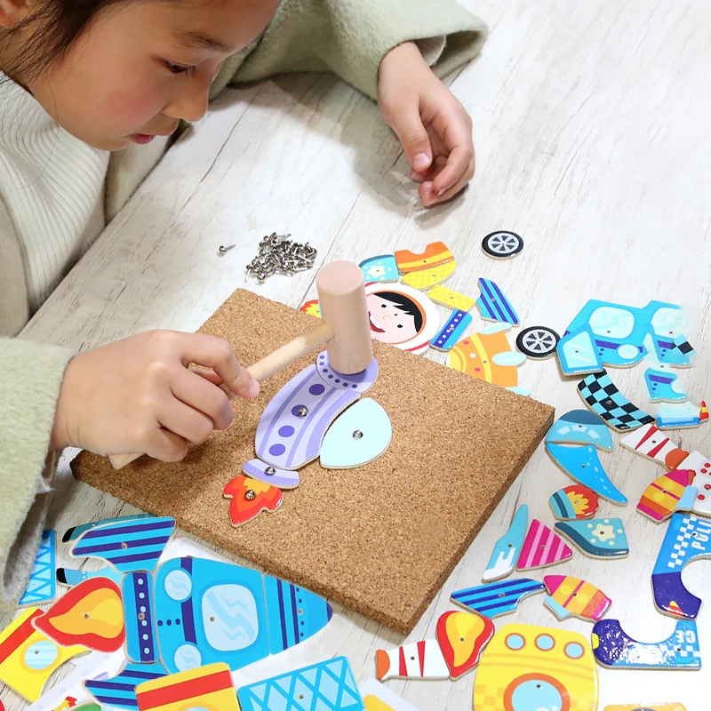 Children 3D Knock Nails Intelligent Puzzle Games Wooden Jigsaw Puzzle Board Kids DIY Baby Educational Toys
Children 3D Knock Nails Intelligent Puzzle Games Wooden Jigsaw Puzzle Board Kids DIY Baby Educational Toys
