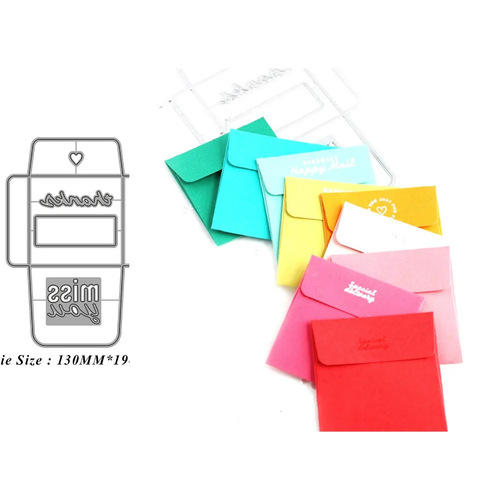 Miss You Thanks Envelope Metal Cutting Dies For Scrapbooking DIY Paper/Photo Cards New Design Cutdies Craft Cutter
Miss You Thanks Envelope Metal Cutting Dies For Scrapbooking DIY Paper/Photo Cards New Design Cutdies Craft Cutter