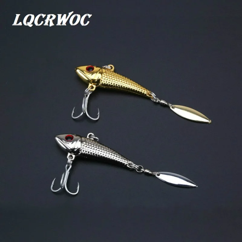 

NEW Vib Spoon lure 15g 20g Metal Fishing Lures Sequins Spinner vibration hard Ice fishing bait pesca jigging japan tackle Winter