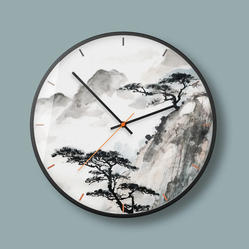 New Chinese Living Room Clock Bedroom wall Watch Creative Silent Clock metal wall decorations Chinese Wind wall Clock 50W71
New Chinese Living Room Clock Bedroom wall Watch Creative Silent Clock metal wall decorations Chinese Wind wall Clock 50W71