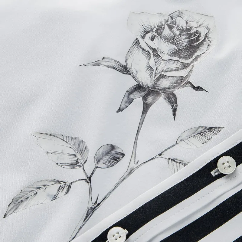 2021 New Mens Patchwork Striped Dress Shirt Long Sleeve Autumn High Quality Business Man Slim Fit Floral Printed Shirts Tops
2021 New Mens Patchwork Striped Dress Shirt Long Sleeve Autumn High Quality Business Man Slim Fit Floral Printed Shirts Tops