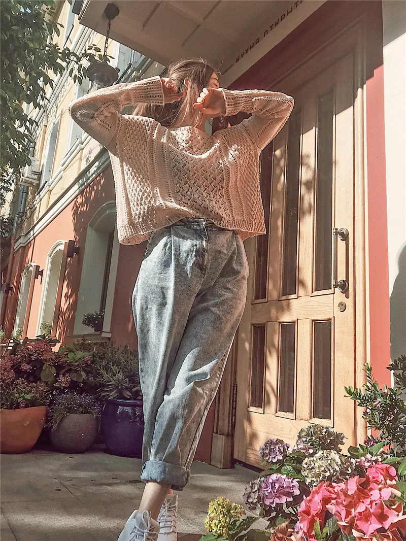 ThornTree Women 2020 Autumn Hollow Out Knitwear Sweater Fashion Oversize Solid Color Long Sleeve Round Neck Pullover Sweater
ThornTree Women 2020 Autumn Hollow Out Knitwear Sweater Fashion Oversize Solid Color Long Sleeve Round Neck Pullover Sweater