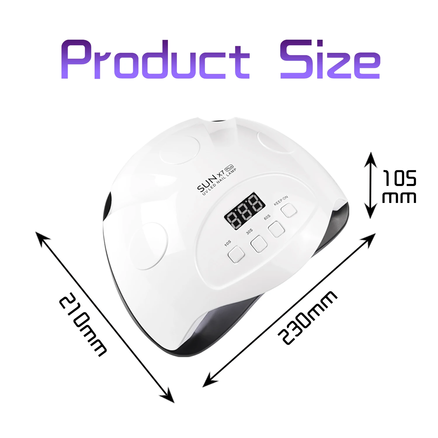 SUN X7 Plus 90W LED UV Lamp Nail Dryer 36 Professional For Drying Gel Polish 10/30/60 Timer Auto Sensor Art Machine Hot | Красота и