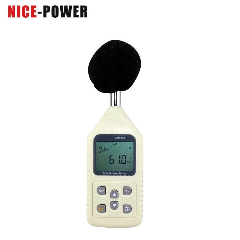 High precision Digital Sound Level Meter Noise Audio db Sonometros Tester GM1358 Measuring Range 30-130dB Digital Sound Table
High precision Digital Sound Level Meter Noise Audio db Sonometros Tester GM1358 Measuring Range 30-130dB Digital Sound Table