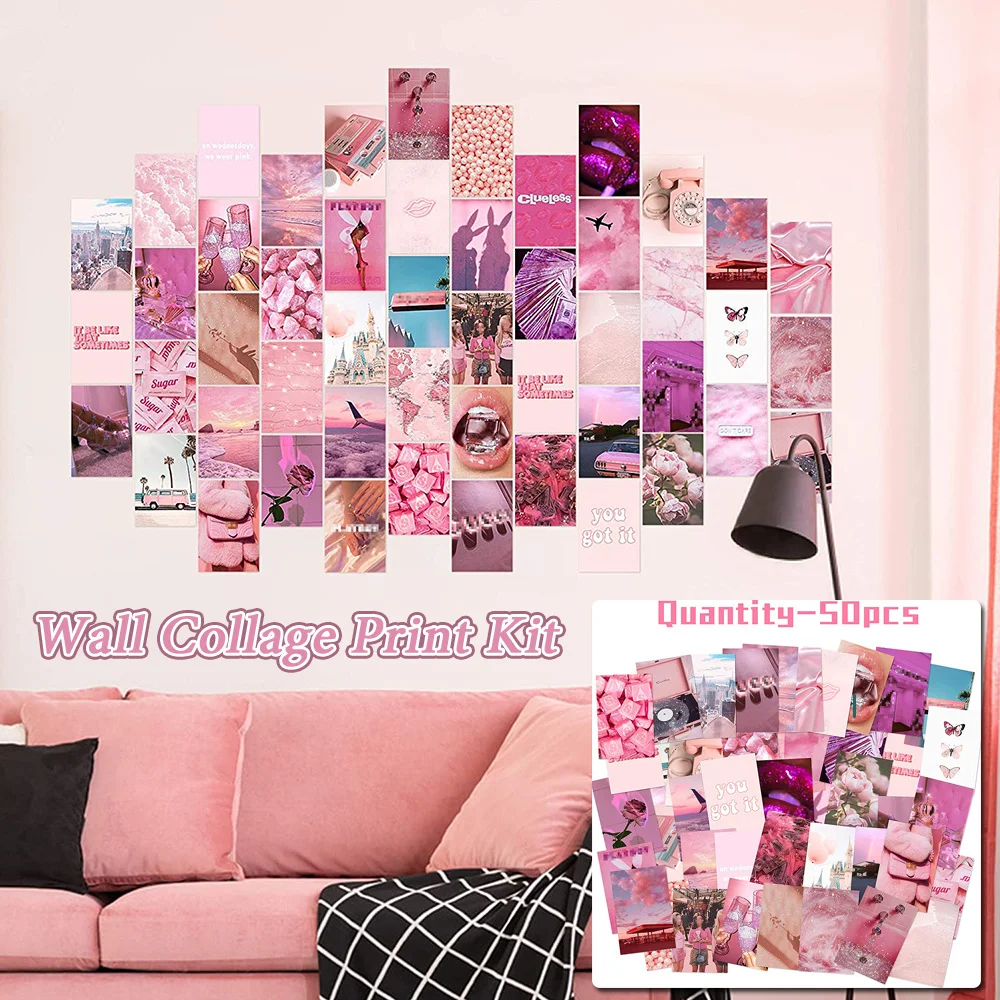 50Pcs Retro Wall Collage Set Pink Aesthetic Picture Flower Advanced Art Postcard Home Wall Poster Decoration 10x15Cm Photo
50Pcs Retro Wall Collage Set Pink Aesthetic Picture Flower Advanced Art Postcard Home Wall Poster Decoration 10x15Cm Photo