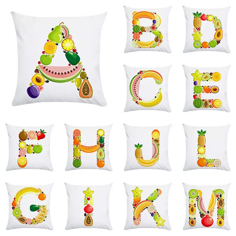 Cushion Cover 26 English Fruit Letters Throw Pink Pillowcase Cover Polyester Case Bed Decorative Pillow Case For Home Dec TP75
Cushion Cover 26 English Fruit Letters Throw Pink Pillowcase Cover Polyester Case Bed Decorative Pillow Case For Home Dec TP75