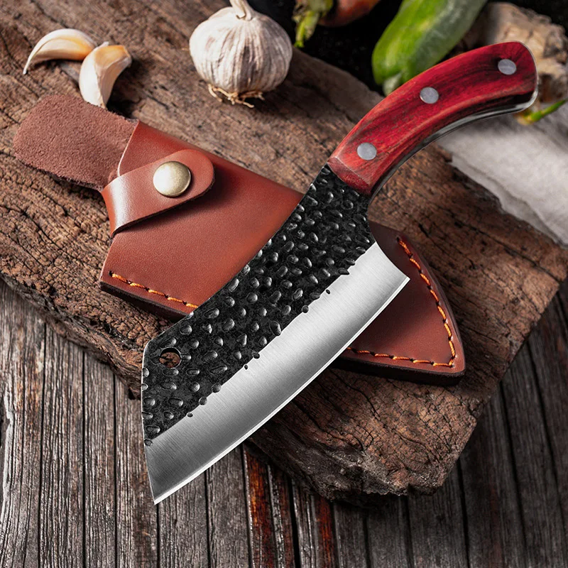 New Chef Knife Forged Stainless Steel Kitchen Knives for Meat Bone Fish Vegetables Outdoor Camping Slicing Cleaver Butcher Knife
New Chef Knife Forged Stainless Steel Kitchen Knives for Meat Bone Fish Vegetables Outdoor Camping Slicing Cleaver Butcher Knife