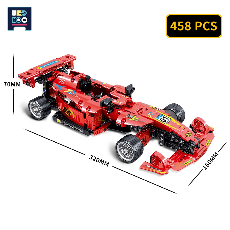 458PCS Sport Formula Car Pull Back Vehicle Building Blocks City Runabout Racing Open Car Speed Champions Bricks Toys For Child
458PCS Sport Formula Car Pull Back Vehicle Building Blocks City Runabout Racing Open Car Speed Champions Bricks Toys For Child