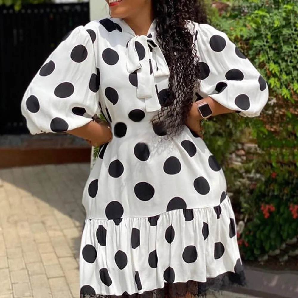 Vintage Women Polka Dot Printed Dress Summer Puff Sleeve Work Party Dinner Midi Robe Femme Vestiods 2021 African Retro Vestiods
Vintage Women Polka Dot Printed Dress Summer Puff Sleeve Work Party Dinner Midi Robe Femme Vestiods 2021 African Retro Vestiods