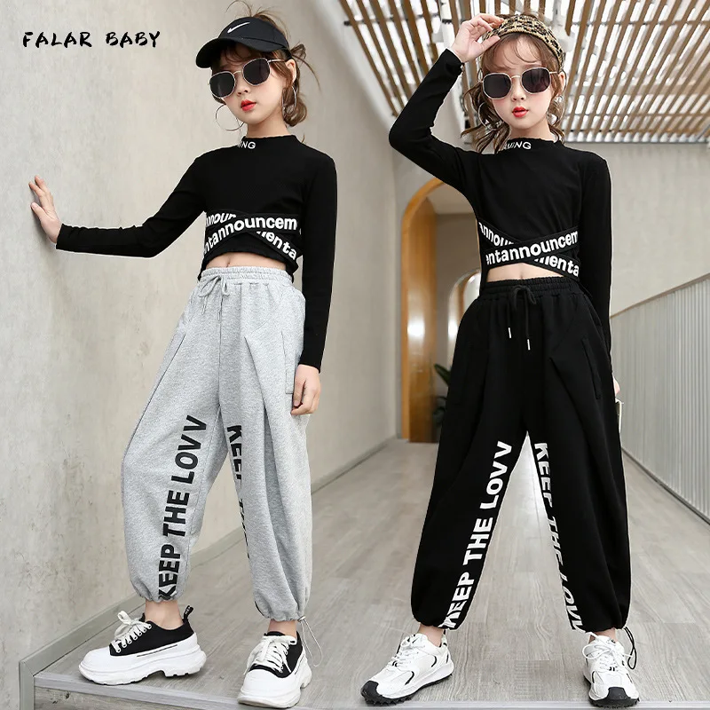 Children's Clothing Girls Jazz Tracksuit Spring Autumn Dance Costumes Kids Hip-Hop O-Neck Letter Long Sleeve Pure Cotton Suits
Children's Clothing Girls Jazz Tracksuit Spring Autumn Dance Costumes Kids Hip-Hop O-Neck Letter Long Sleeve Pure Cotton Suits