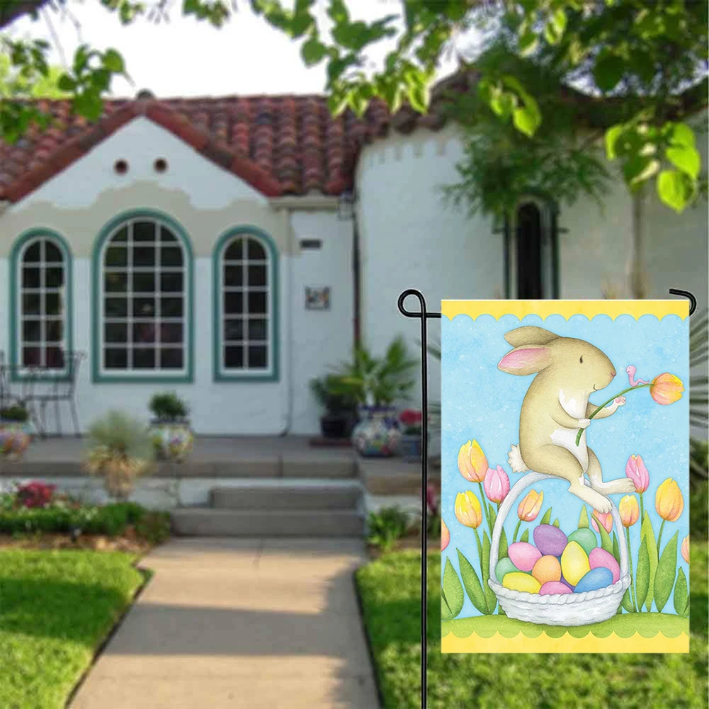 11.8 * 17.7 inch Easter egg rabbit garden banner for outdoor home garden flower pot decoration
11.8 * 17.7 inch Easter egg rabbit garden banner for outdoor home garden flower pot decoration