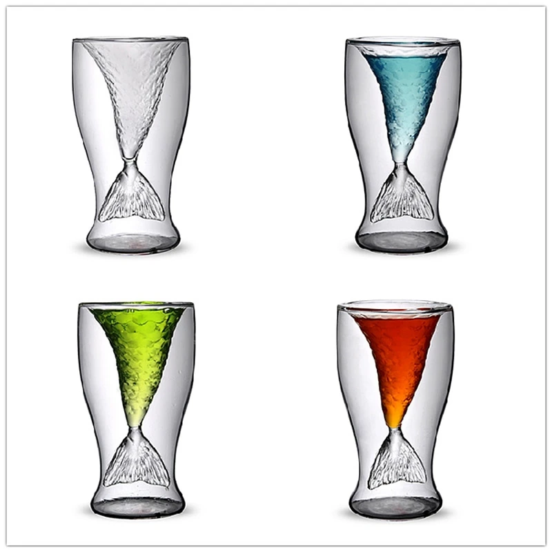 Double heat resistant Mermaid glass cup 50ml-100ml glass High borosilicate fish tail cup Bottle fish tail Bar Whisky cup 1pcs
Double heat resistant Mermaid glass cup 50ml-100ml glass High borosilicate fish tail cup Bottle fish tail Bar Whisky cup 1pcs