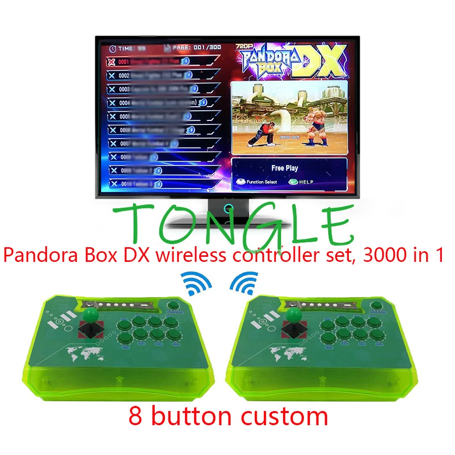 2020 Pandora Box DX 8 кнопочный пользовательский 3000 в 1 2 игрока имеет 3P 4P игра для экономии