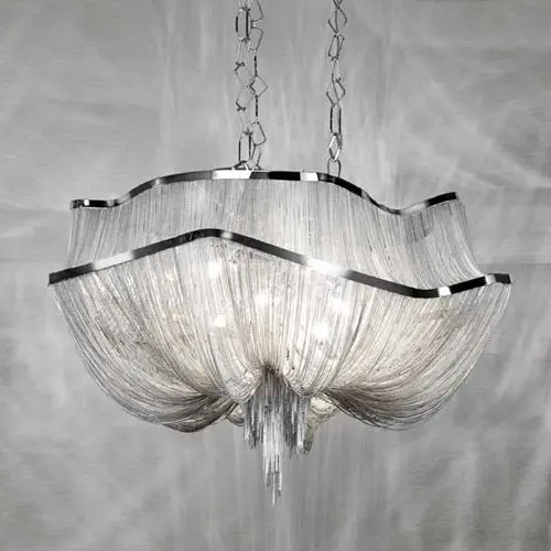 French Aluminum Chain Tassel Chandelier Light Fixture Empire Vintage Hanging Suspension Lustre Chain Pendant Lamp Drop Light
French Aluminum Chain Tassel Chandelier Light Fixture Empire Vintage Hanging Suspension Lustre Chain Pendant Lamp Drop Light