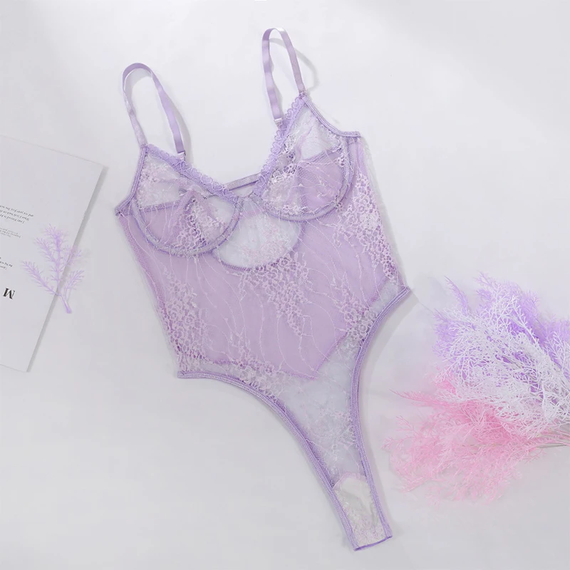 New women's sexy underwear Teddy bodysuit lingerie lace mesh see-through underwire gather bra embroidery one-piece pajamas
New women's sexy underwear Teddy bodysuit lingerie lace mesh see-through underwire gather bra embroidery one-piece pajamas
