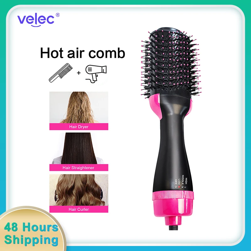 Velec One Step Hair Dryer & Volumizer Salon Hot Air Paddle Styling Brush Negative Ion Generator Hair Straightener Curler
Velec One Step Hair Dryer & Volumizer Salon Hot Air Paddle Styling Brush Negative Ion Generator Hair Straightener Curler