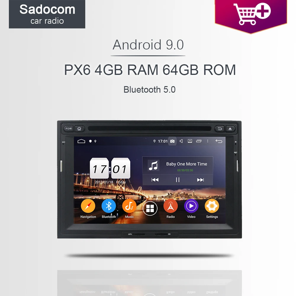 Автомобильный DVD плеер DSP PX6 Android 9 0 4 Гб + 64 ГБ GPS карта RDS Авторадио для PEUGEOT PG 3008 5008