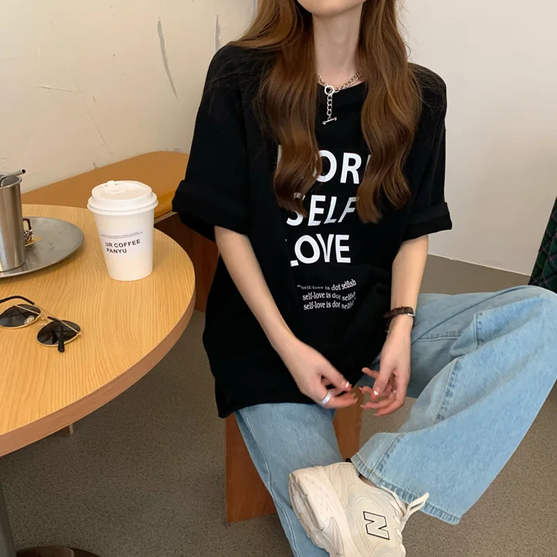 Korean Aesthetic urban High Street T-shirt For Girls Cotton One Piece Vintage Friends Goth Women's Clothes Y2k Tops Women 2021
Korean Aesthetic urban High Street T-shirt For Girls Cotton One Piece Vintage Friends Goth Women's Clothes Y2k Tops Women 2021