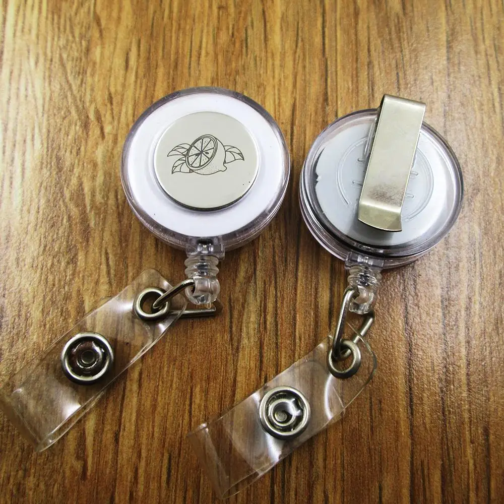 Lemon ID Badge Reel подарок для Него/ее друга семьи выдвижной recoil id бейдж держатель РАБОТА