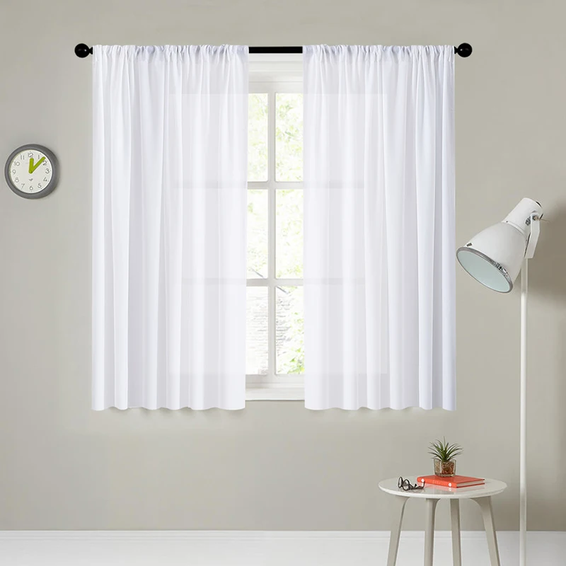 BILEEHOME Kitchen Sheer Curtains Tulles Window Treatments Short Supper Soft Window Drapes Gauze Solid Color
BILEEHOME Kitchen Sheer Curtains Tulles Window Treatments Short Supper Soft Window Drapes Gauze Solid Color
