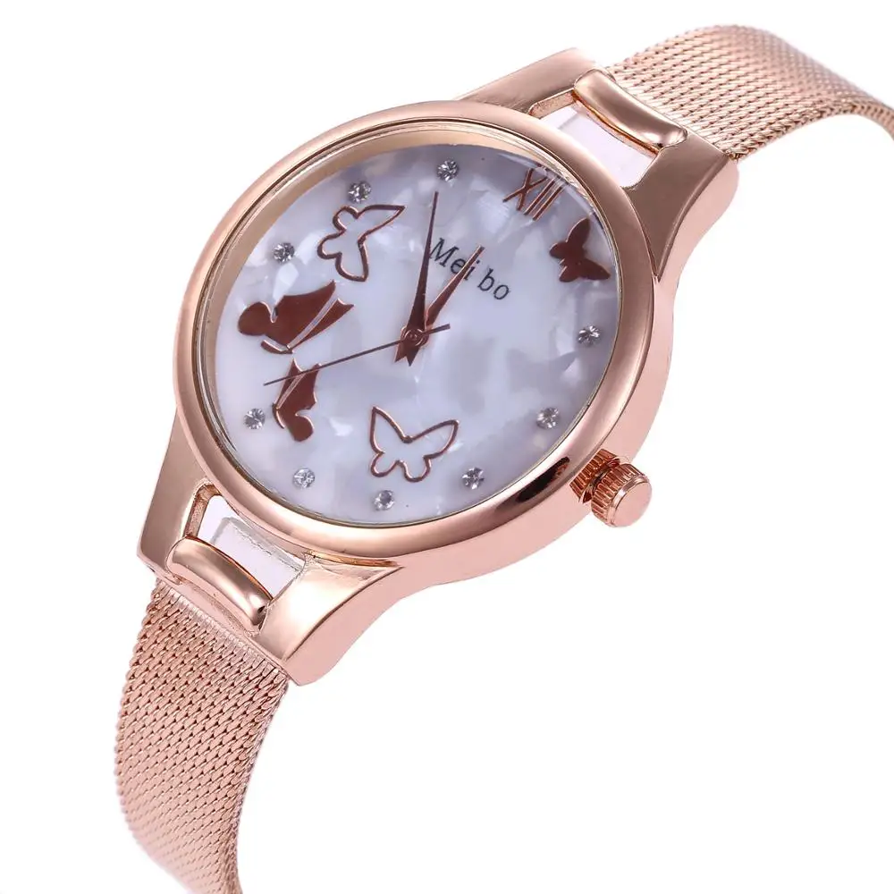

Распродажа 2020, модные женские часы с бабочкой, женские роскошные кварцевые наручные часы с золотым силиконовым ремешком, часы, мужские часы