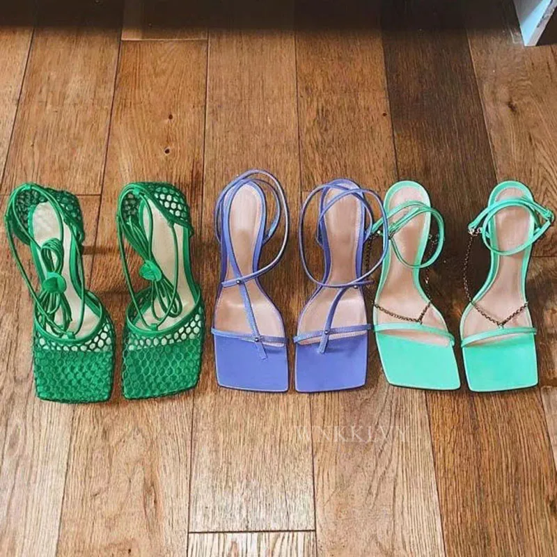New Green Yellow Net Mesh Thin High Heel Sandals Women Square Toe Ankle Strap Brand Sandalias Summer Sexy Party Dress Shoes
New Green Yellow Net Mesh Thin High Heel Sandals Women Square Toe Ankle Strap Brand Sandalias Summer Sexy Party Dress Shoes