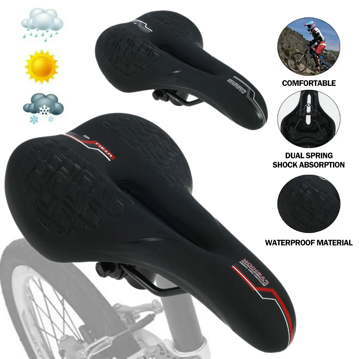 Mountain Bike Saddle Water Dustproof Bicycle Seat Saddle Mtb Cycling Road Bike Seat Bicycle Accessories Comfortable Bike Saddle
Mountain Bike Saddle Water Dustproof Bicycle Seat Saddle Mtb Cycling Road Bike Seat Bicycle Accessories Comfortable Bike Saddle