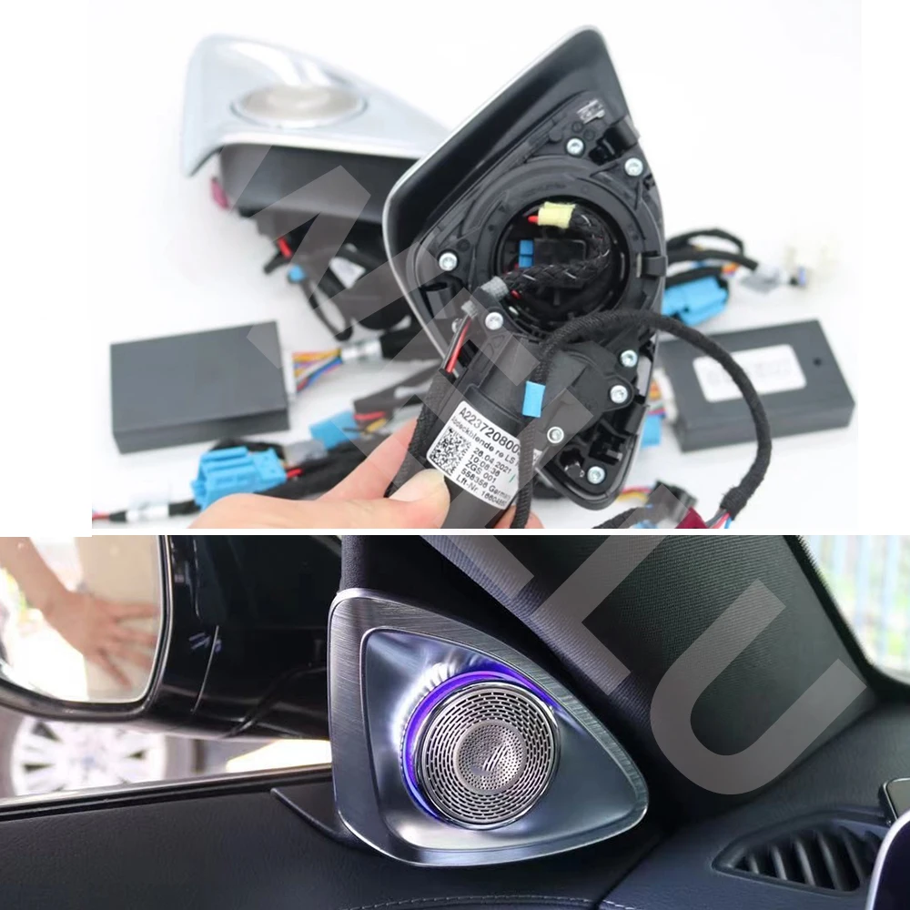 64-Color For Mercedes-Benz S-Class W223 2021 Original 4D Rotating Tweeter Speaker Ambient Light Car Led Neon Atmosphere Lamp LED
64-Color For Mercedes-Benz S-Class W223 2021 Original 4D Rotating Tweeter Speaker Ambient Light Car Led Neon Atmosphere Lamp LED