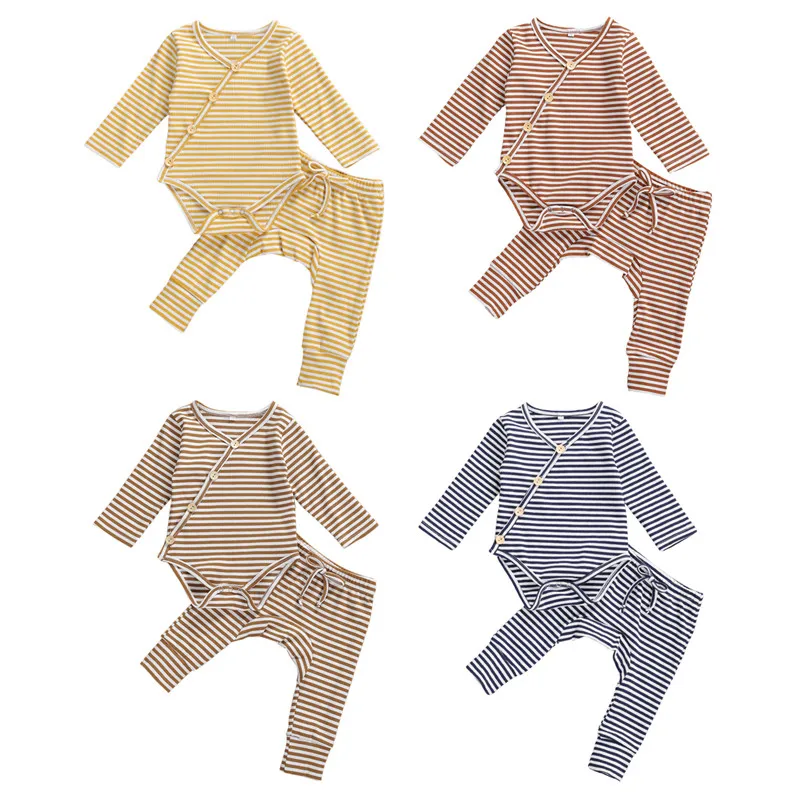 Autumn Spring Baby Boy Girl Clothes Striped Long Sleeve Romper+Pants 2PCS Casual Kids Baby Clothing Set Outfit
Autumn Spring Baby Boy Girl Clothes Striped Long Sleeve Romper+Pants 2PCS Casual Kids Baby Clothing Set Outfit