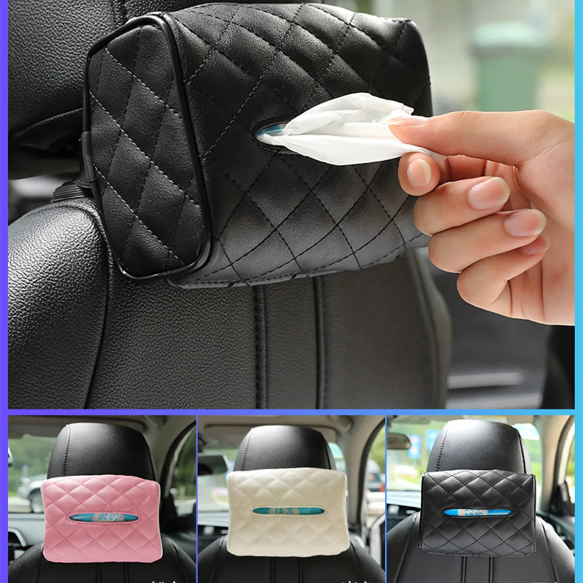 Car Tissue Box Cover Car Seat Backrest Leather Armrest Paper Home Napkin Holder Box for TOYOTA
Car Tissue Box Cover Car Seat Backrest Leather Armrest Paper Home Napkin Holder Box for TOYOTA