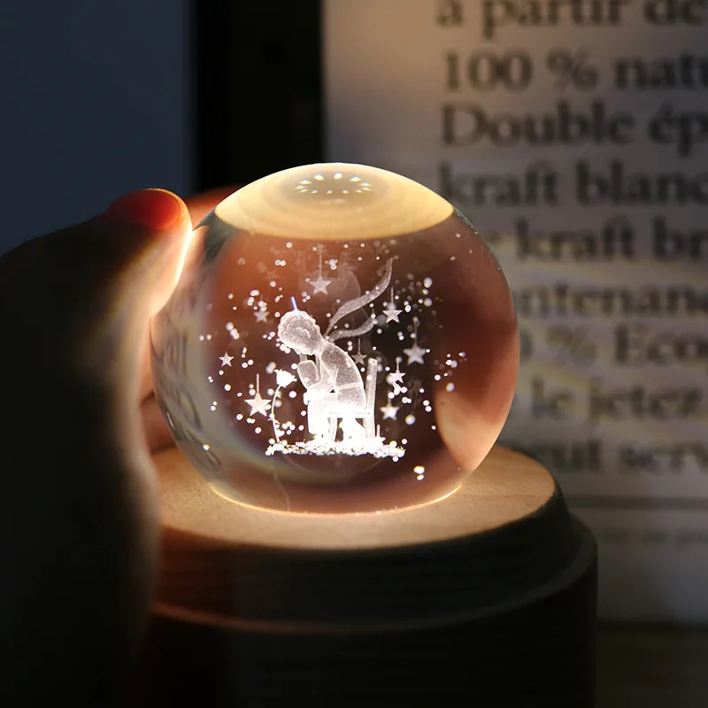 Crystal Ball Carousel Wood Music Box Little Prince with Light Rotatable Birthday Gift for Girlfriend Home Decoration Accessories
Crystal Ball Carousel Wood Music Box Little Prince with Light Rotatable Birthday Gift for Girlfriend Home Decoration Accessories