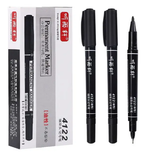 10Pcs Twin Tip Permanent Marker Black Waterproof Fine Point Marker Pen for School Office Supplies Student Stationery
10Pcs Twin Tip Permanent Marker Black Waterproof Fine Point Marker Pen for School Office Supplies Student Stationery