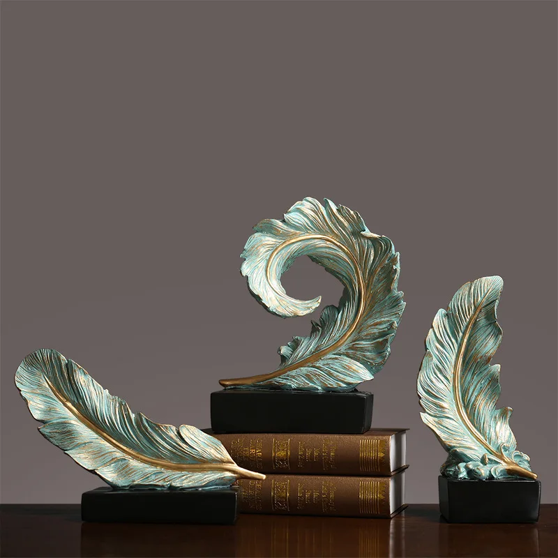 Resin Feather Sculpture Crafts Modern Home Decor Accessoriesr Living Room Office Decoration Ornament Wedding Gifts
Resin Feather Sculpture Crafts Modern Home Decor Accessoriesr Living Room Office Decoration Ornament Wedding Gifts
