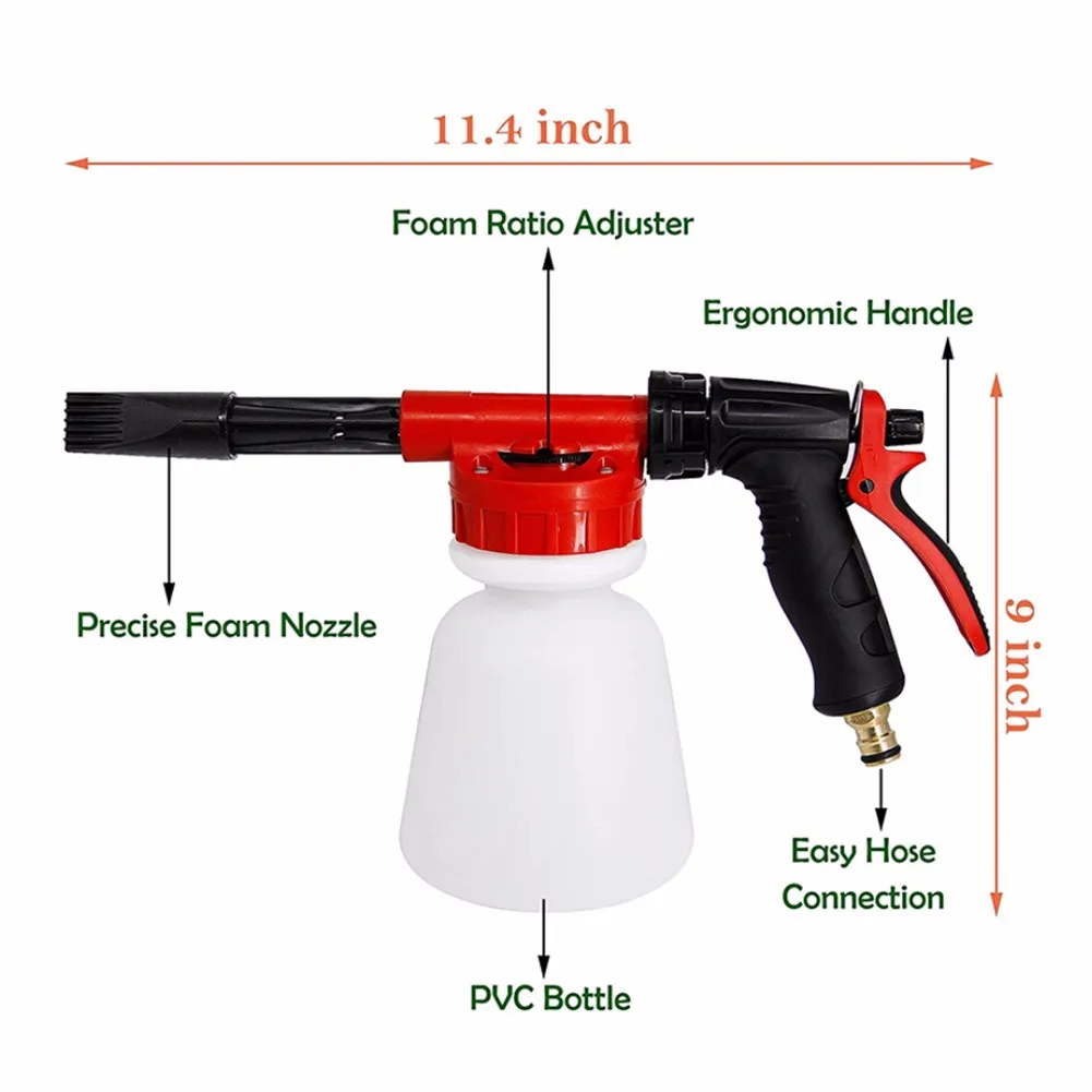 Snow Foam Car Wash Spray Gun Lance Uses Hose Pipe Multifunctional 1000ml*Bottle High-quality Materials
Snow Foam Car Wash Spray Gun Lance Uses Hose Pipe Multifunctional 1000ml*Bottle High-quality Materials