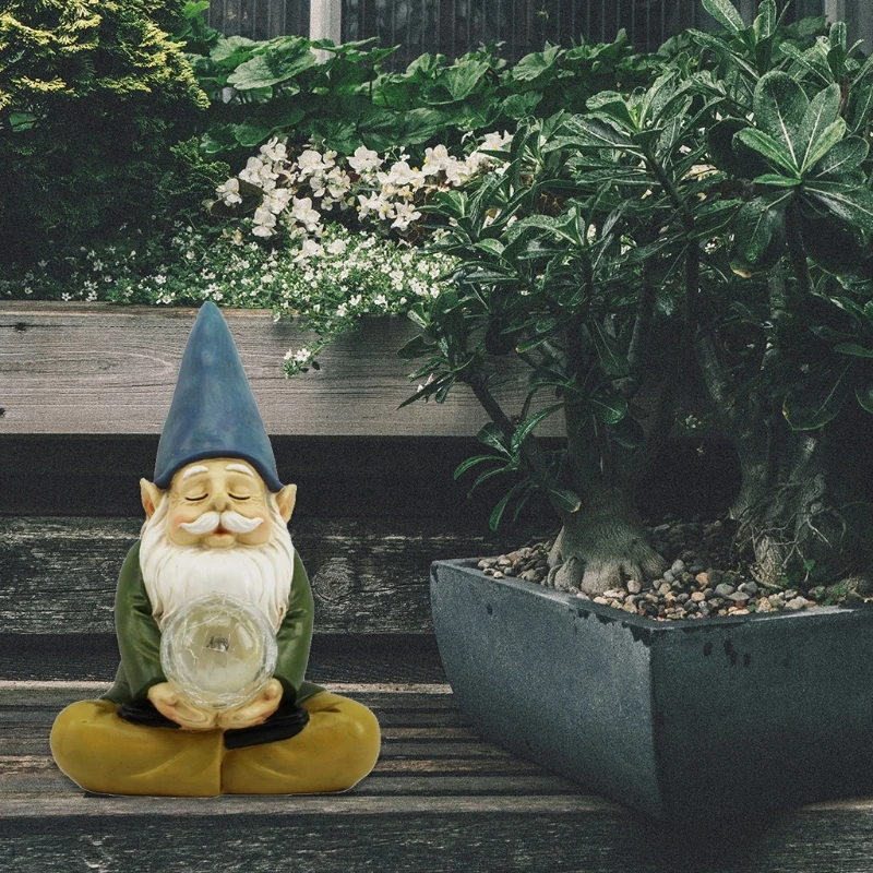 Sitting Crystal Ball Dwarf Statue Solar Powered Garden Ornament Lighting Cartoon Q1JB
Sitting Crystal Ball Dwarf Statue Solar Powered Garden Ornament Lighting Cartoon Q1JB