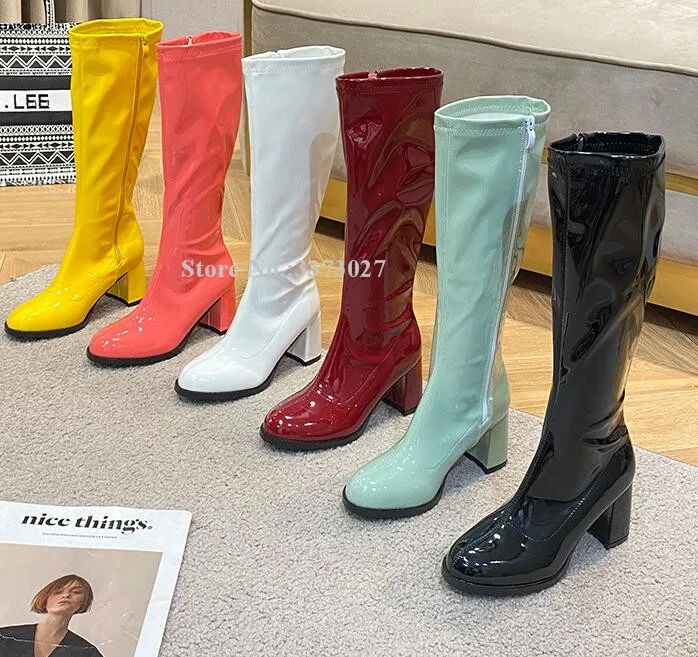 Candy Color Knee High Boots Fashion Chunky Heel Lady Long Boots Popular Female Dance Boots Party Shoes Dropship
Candy Color Knee High Boots Fashion Chunky Heel Lady Long Boots Popular Female Dance Boots Party Shoes Dropship