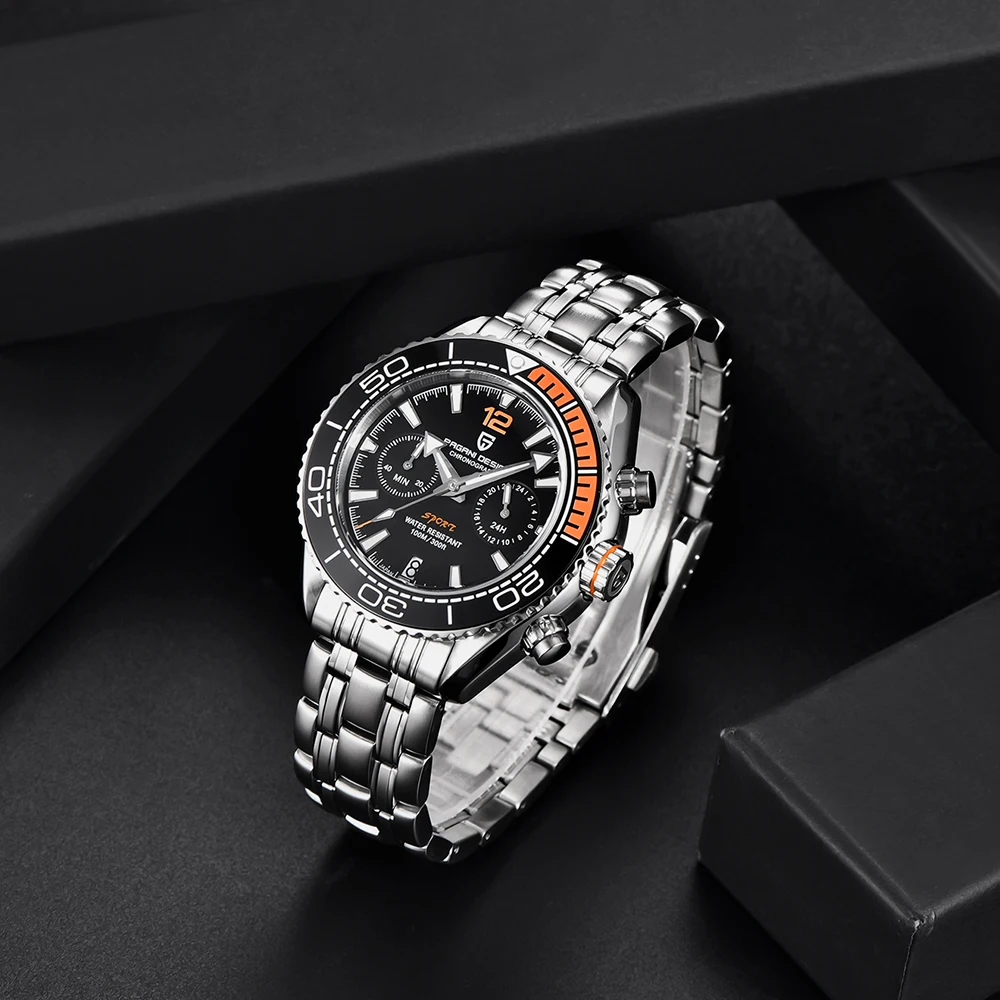 PAGANI дизайнерские новые кварцевые мужские наручные часы из нержавеющей стали топ