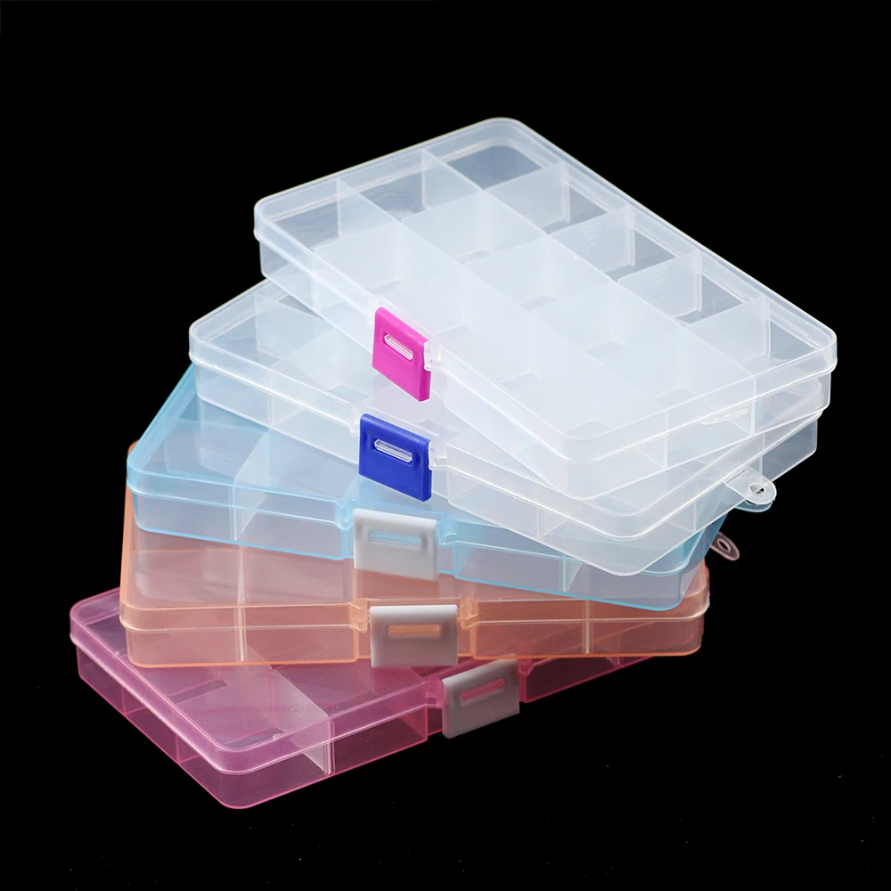 YHBZRET Adjustable 15 Slots Plastic Storage Box packaging transparent Tool Case Craft Organizer box Jewelry Beads accessories
YHBZRET Adjustable 15 Slots Plastic Storage Box packaging transparent Tool Case Craft Organizer box Jewelry Beads accessories