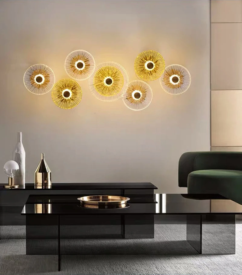 Modern light luxury wall lamp living room background wall bedside personalized glass aisle wall light Glass Background Wall Lamp 
Modern light luxury wall lamp living room background wall bedside personalized glass aisle wall light Glass Background Wall Lamp