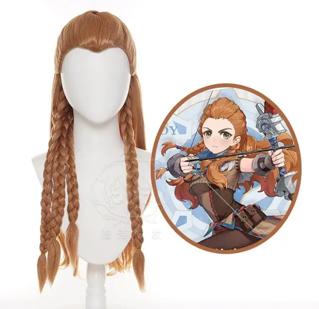 Anime 70CM Genshin Impact Aloy Cosplay Wig Genshin Impact Cosplay Aloy Wig Long Brown Braided Wigs for Women Synthetic Hair 
Anime 70CM Genshin Impact Aloy Cosplay Wig Genshin Impact Cosplay Aloy Wig Long Brown Braided Wigs for Women Synthetic Hair