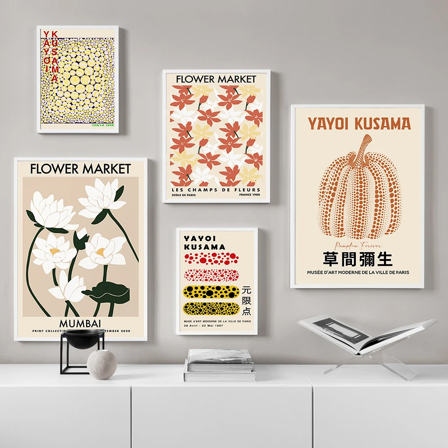 Yayoi Kusama Pumpkin Lotus Maple Leaf Wall Art Canvas Pictures Nordic Posters And Prints Wall PaintingFor Living Room Decor
Yayoi Kusama Pumpkin Lotus Maple Leaf Wall Art Canvas Pictures Nordic Posters And Prints Wall PaintingFor Living Room Decor