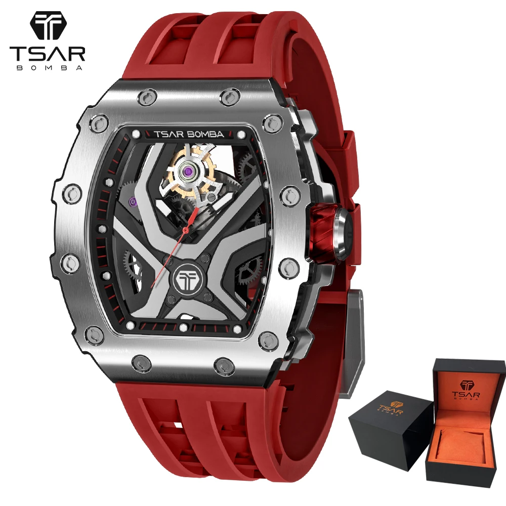 

TSAR BOMBA мужские автоматические часы лучший бренд класса люкс механические наручные часы 100 м водонепроницаемые тонно дизайнерские часы со ск...