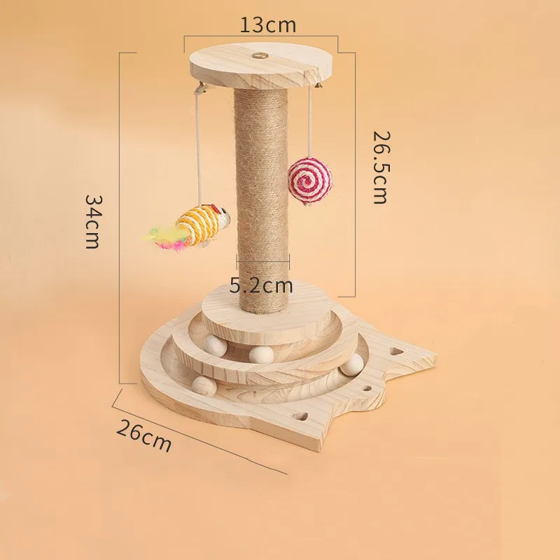 Double-Layer Turntable Cat Scratching Post Toy Solid Wood Self Hi Tease Stick Ball Mouse Grab Board
Double-Layer Turntable Cat Scratching Post Toy Solid Wood Self Hi Tease Stick Ball Mouse Grab Board
